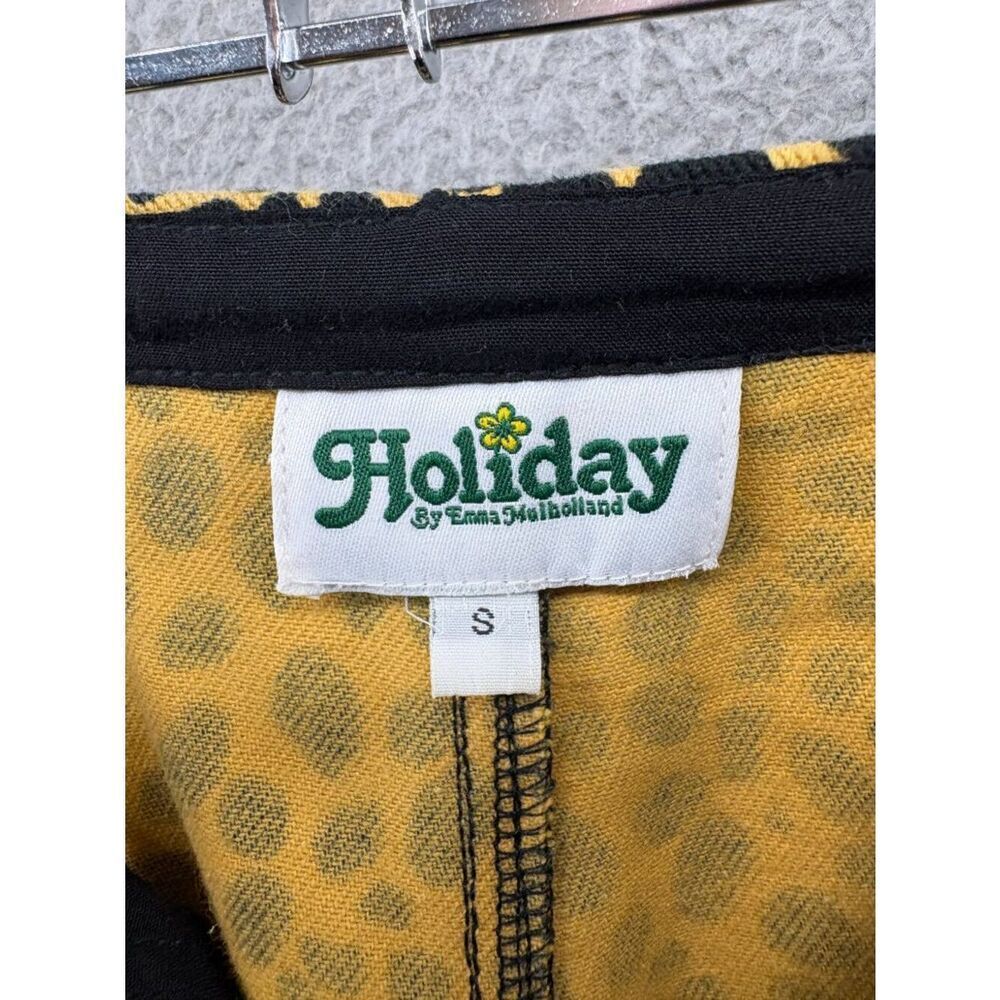 Holiday Emma Mulholland Kokomo Pants Yellow Black Leopard Spot Cotton Size S - Picture 12 of 13